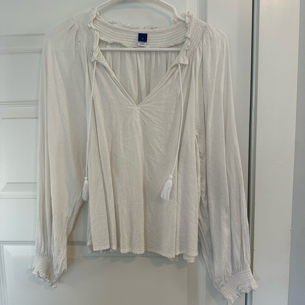 White Peasant Top